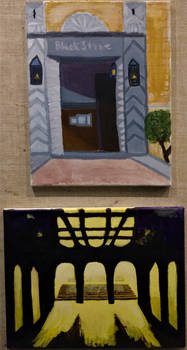 Painting of the PSU building and Subways
