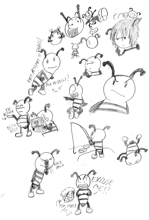 Buzzy The Bee Doodles