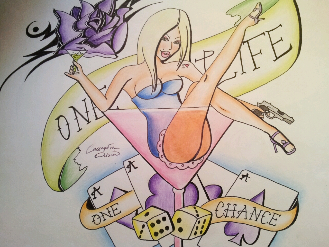 One Life One Chance Tattoo Design by CassandraWilson on DeviantArt One Life One Chance Tattoo Design by CassandraWilson on DeviantArt