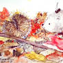 A little hedgehog's autumn