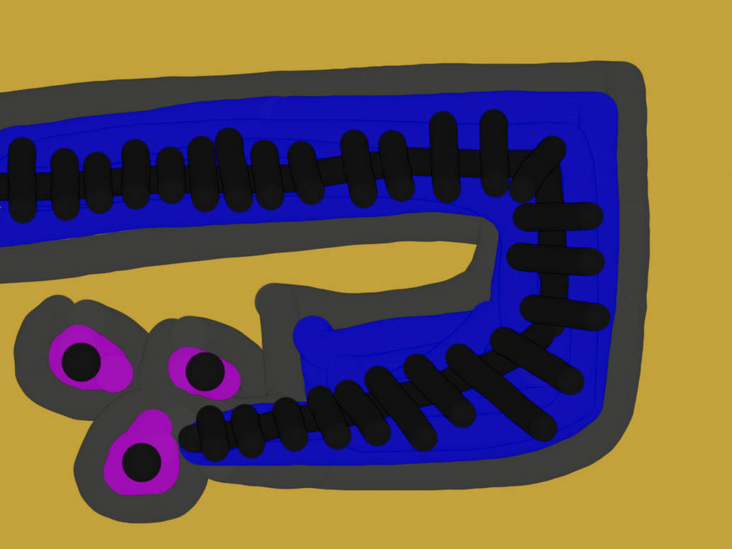 Worm Inflation Blue sand worm Drawing by DFEagles1 on DeviantArt