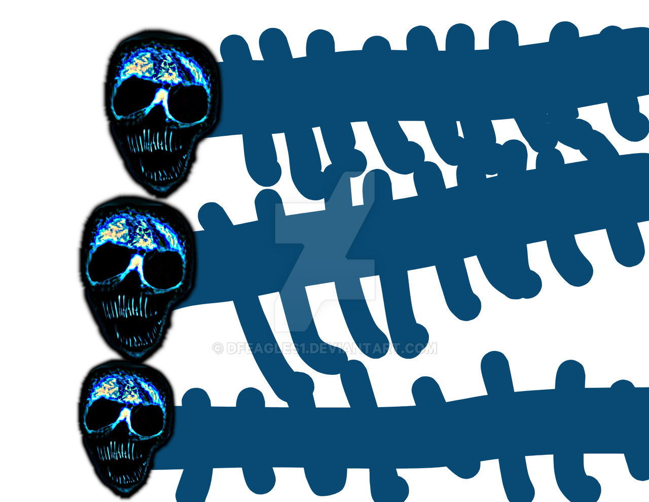 Blue snake monster drawing by DFEagles1 on DeviantArt