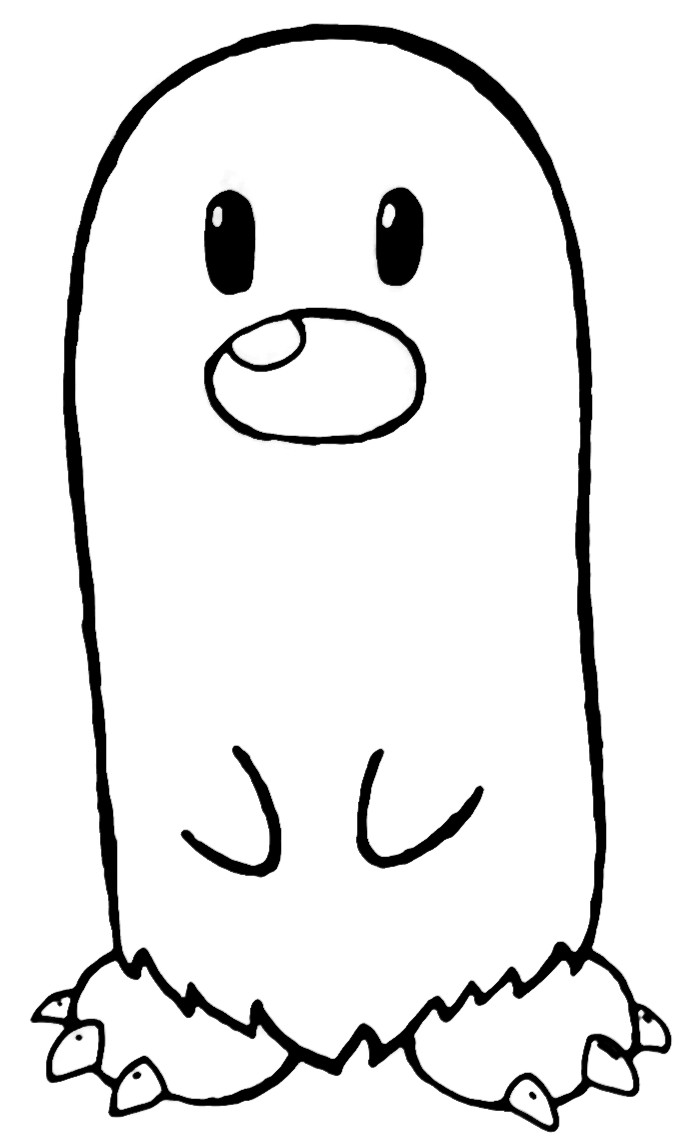 Line Drawing Diglet Pokemon Project - Diglett Feet - Clean Line by DuskWingArts on DeviantArt