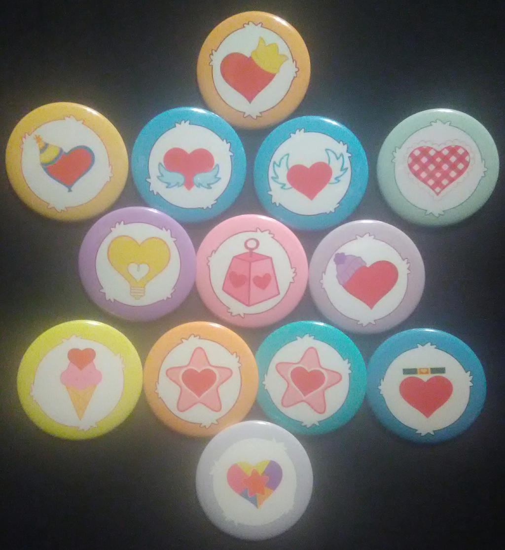 Care Bear Cousins Belly Badge Set by MaverickTears on DeviantArt