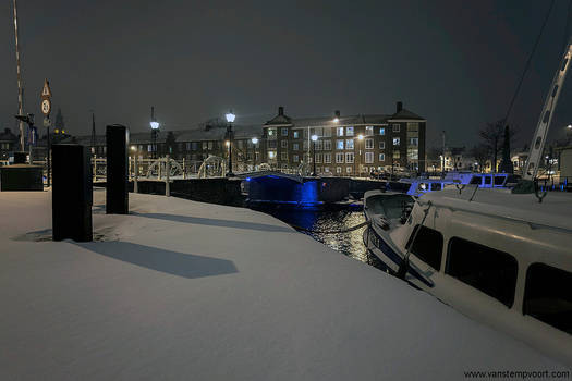 Snowy bridge