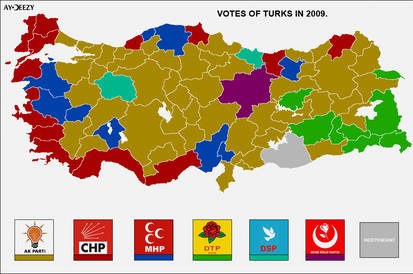Votes of Turks in 2009