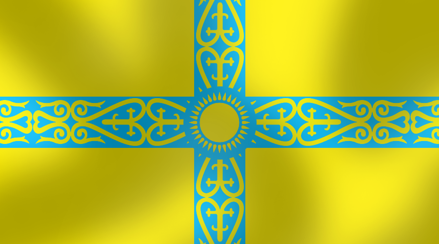 Alt. flag of Kazakhstan