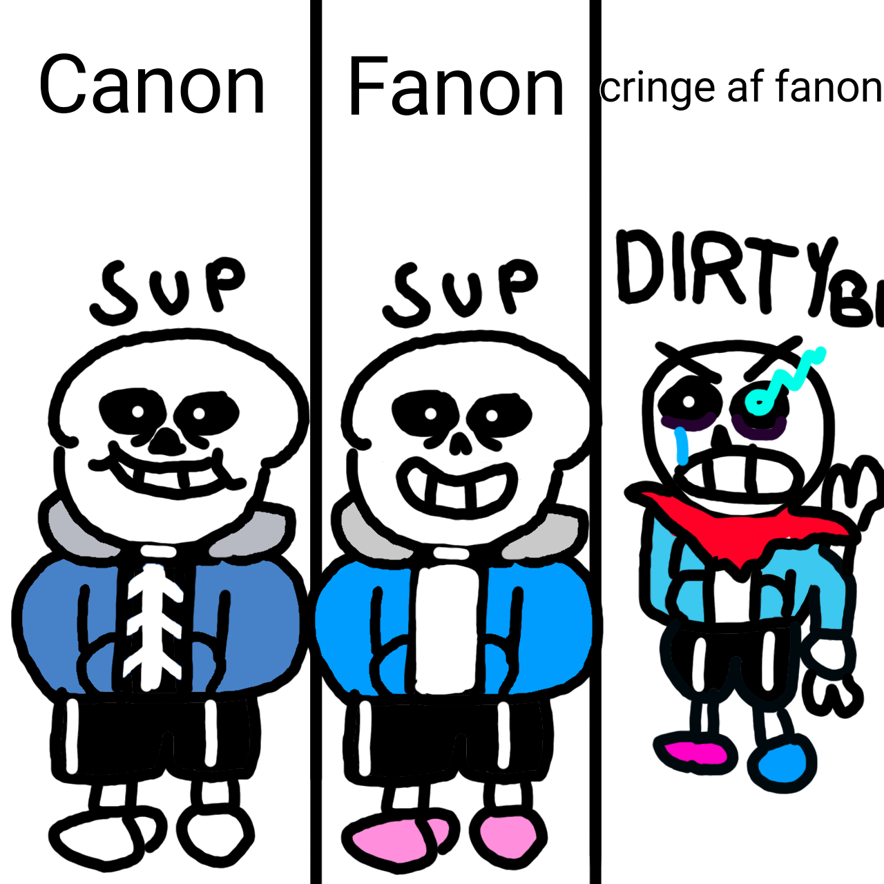 fanon vs canon horror sans｜TikTok Search