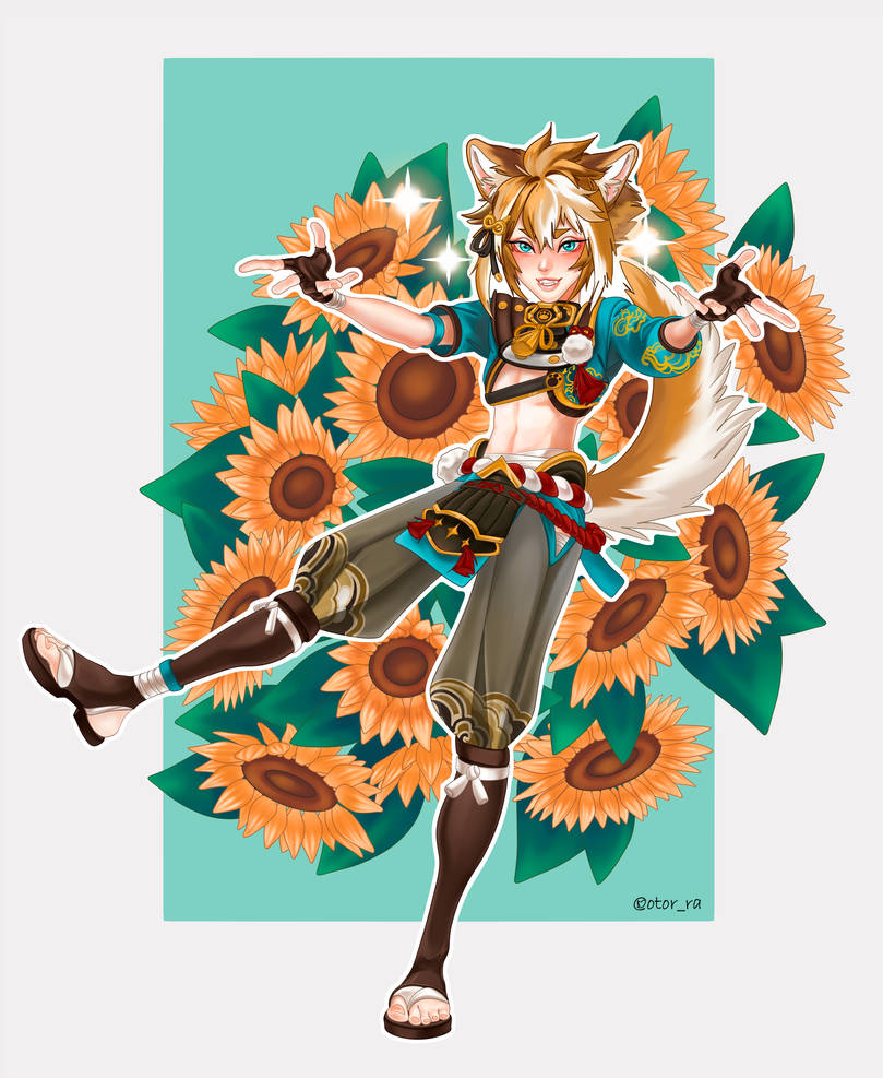 Goaru Genshin impact. Gorou by Otorra on DeviantArt