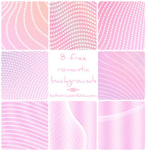 Pink Peach White Hearts Background