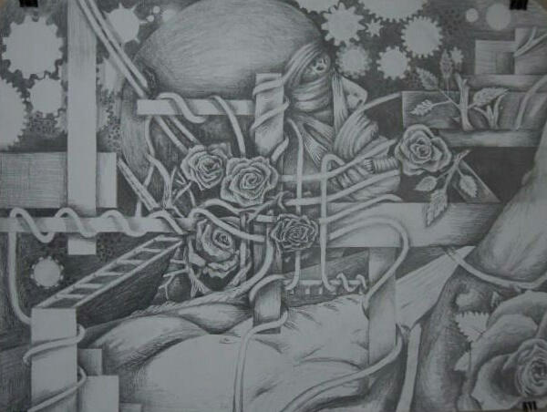 pushing roses by peterkovacsart on DeviantArt