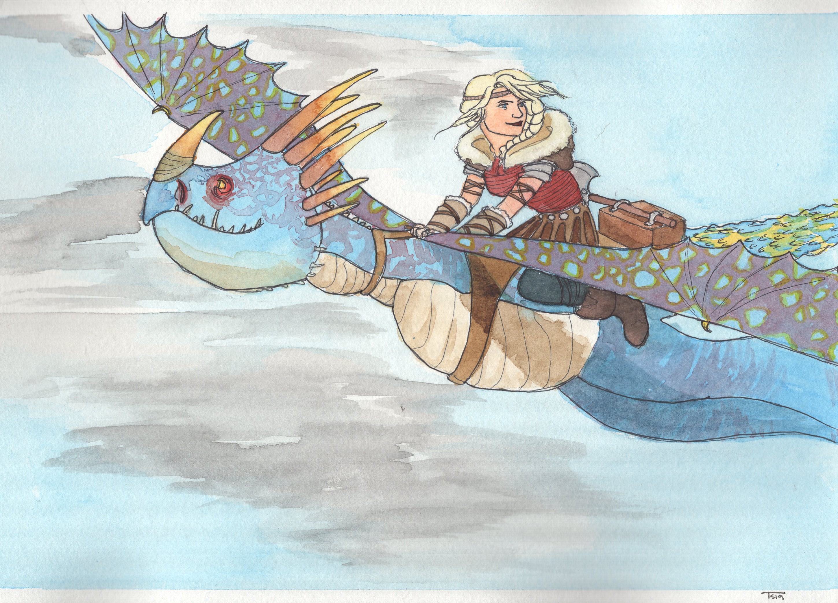 Astrid And Stormfly By Restlittleplum On DeviantArt astrid-and-stormfly-by-restlittleplum-on-deviantart