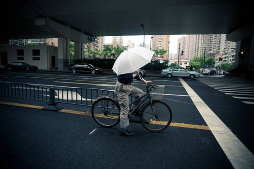 Cycling in the rain