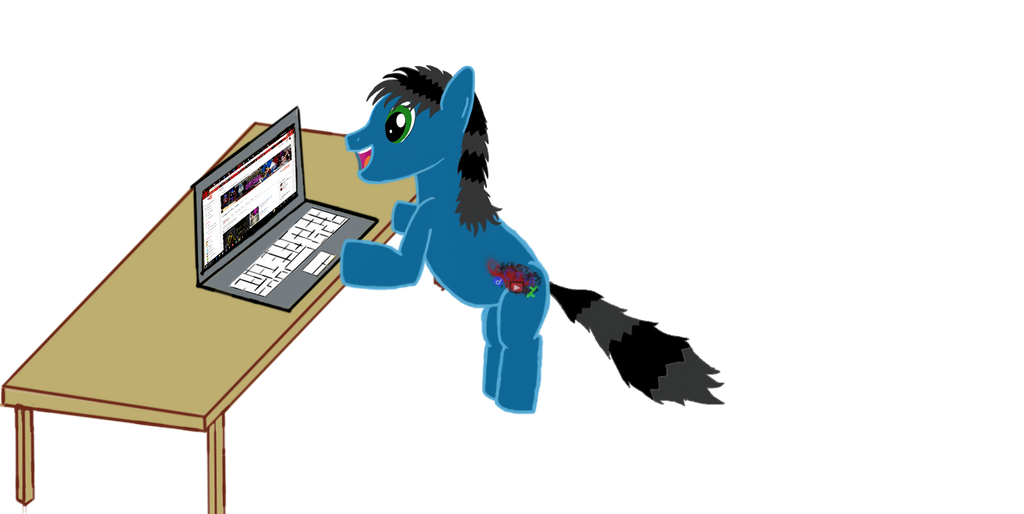 Mlp Using A Computer MLP - Creepygamer Pony Version - Computer by OkamiArata on DeviantArt