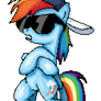 SWAG Rainbow Dash - Pixel-Art - MLP