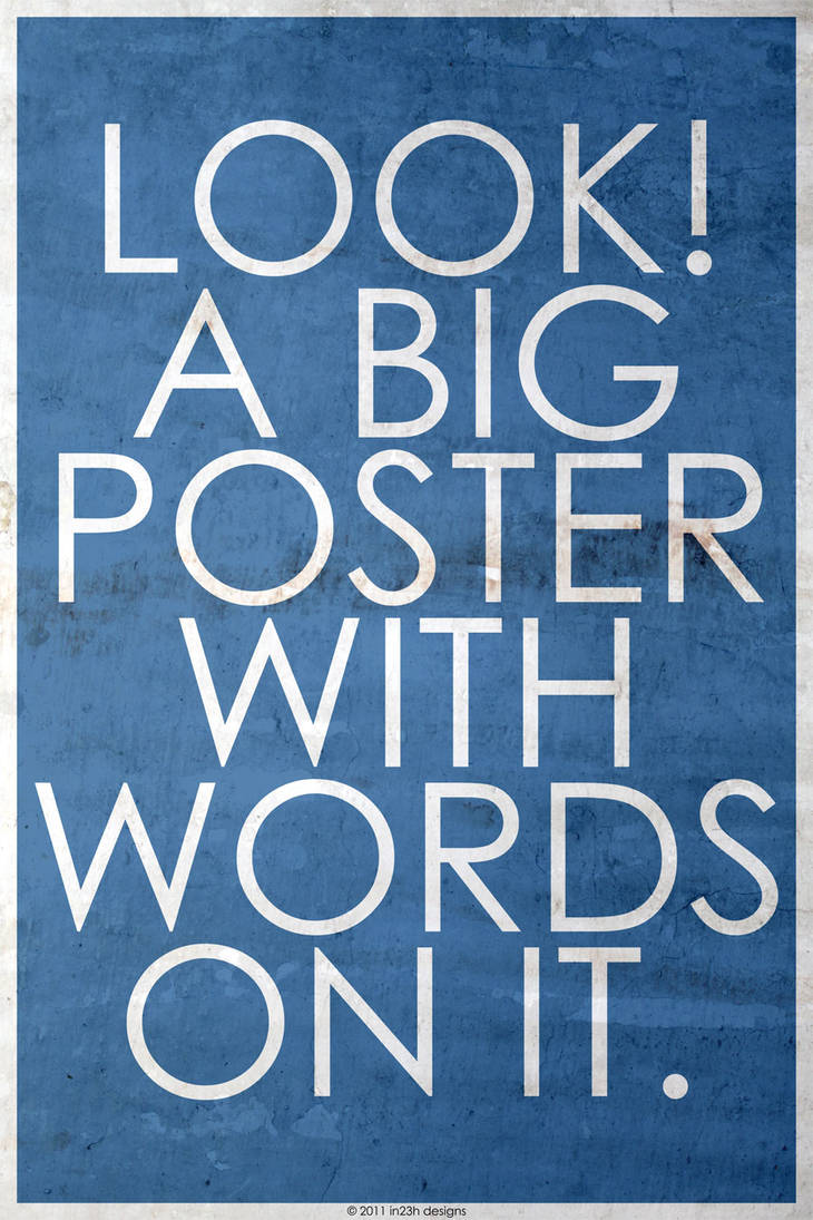 Word poster