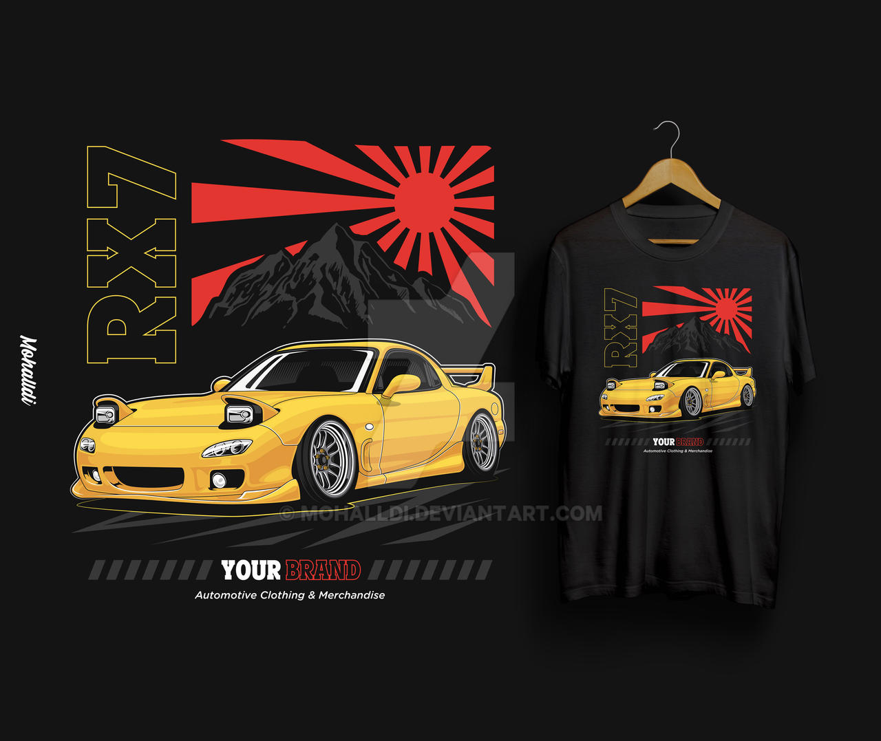 Mazda RX7 Sport Car Illustration by mohalldi on DeviantArt