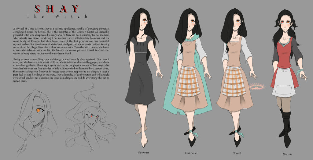 Shay Sheets Shay Reference Sheet by RachaelRRJ on DeviantArt