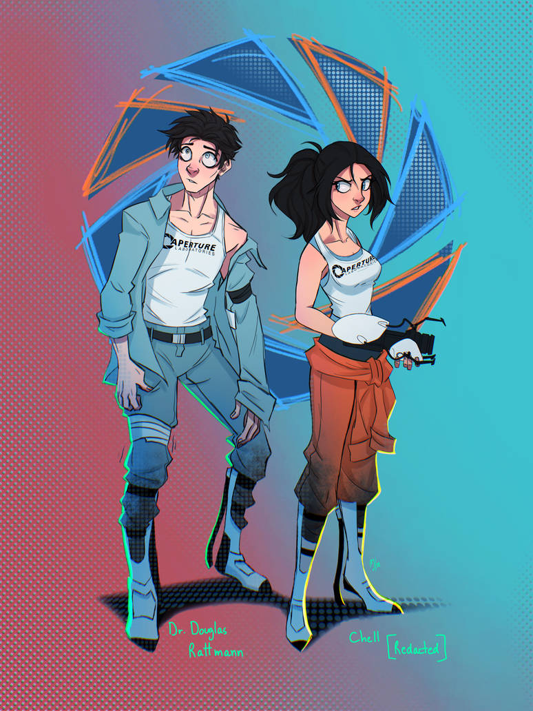 PORTAL - DOUG and CHELL by RachaelRRJ on DeviantArt