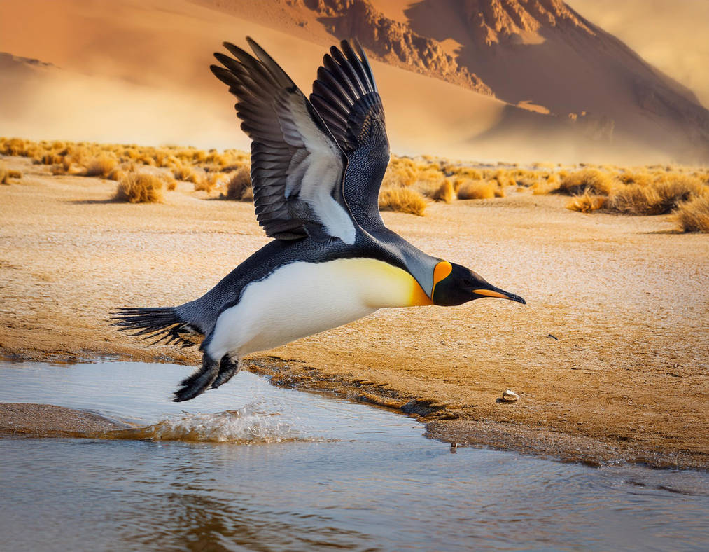 Explodingt Penguin Flying Emperor Flying Penguin by GiuseppeZee on DeviantArt