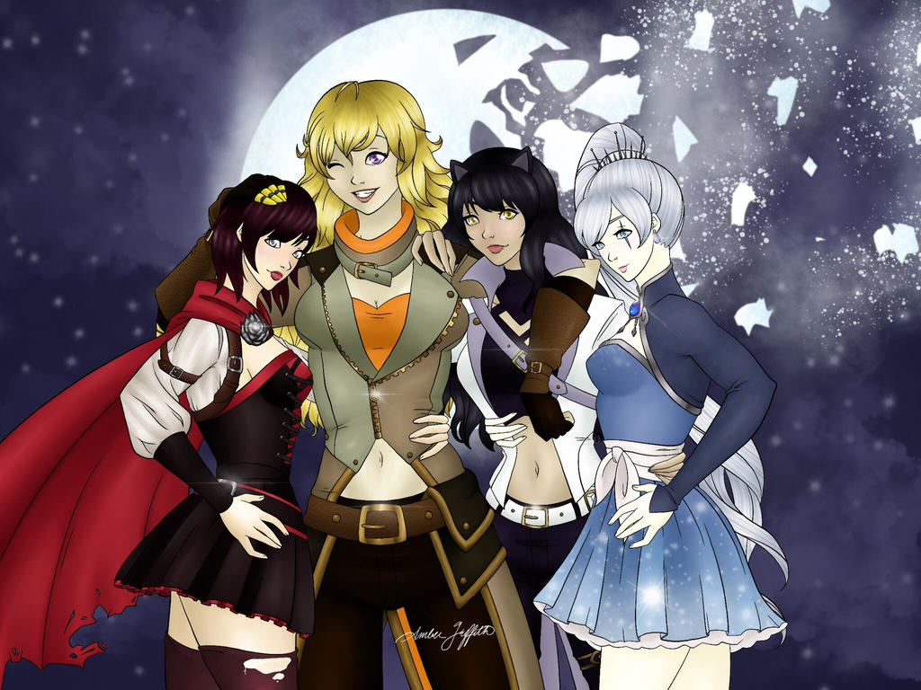 Team RWBY Group Hug by DigiWitch667 on DeviantArt