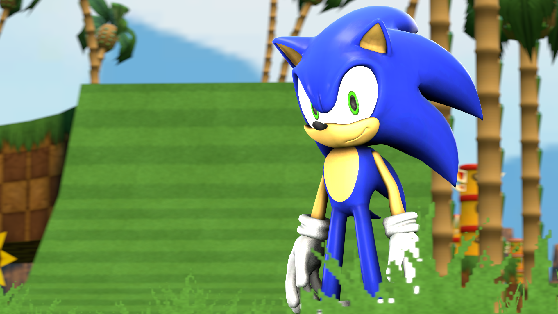 Sonic 1: Green Hill (Past) Background by MTBVCDRemixes on DeviantArt