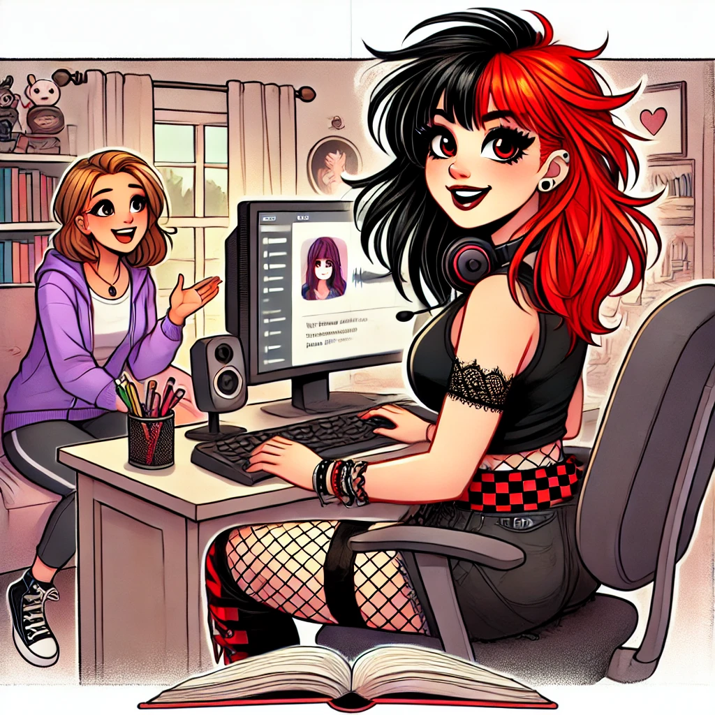 A stylized illustration of Bethany, now fully fema