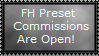 FH Preset Com. Are Open Stamp