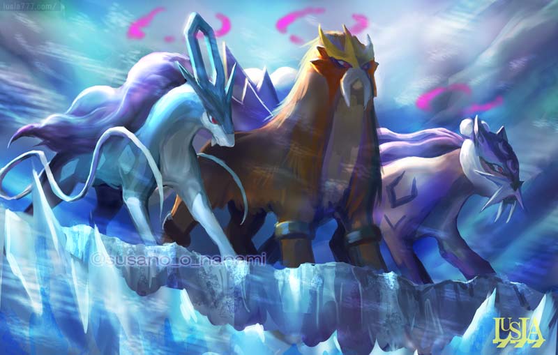 Suicune,Entei and Raikou by x3Hikarix3 on DeviantArt