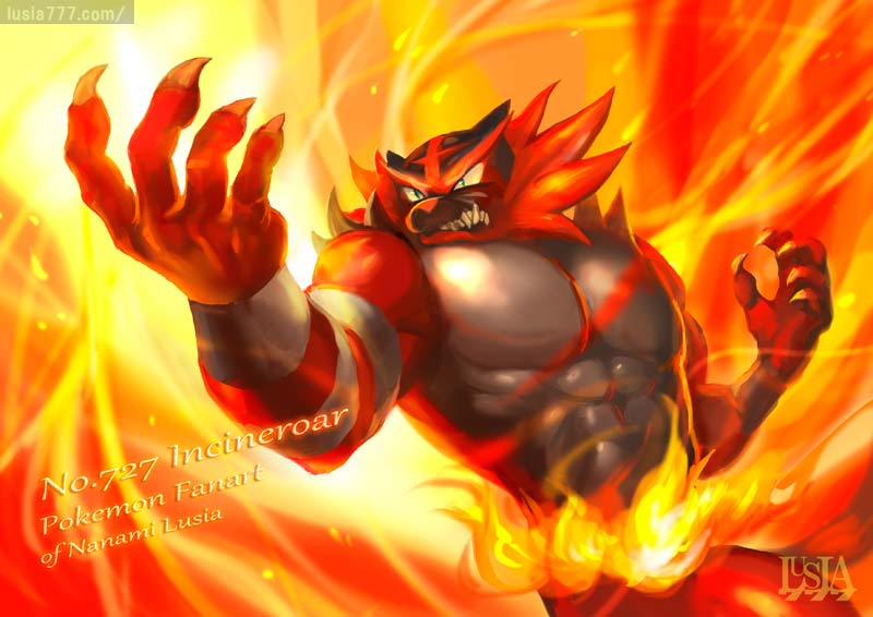Pink Ink Incineroar Pokemon Incineroar by LusiaNanami on DeviantArt