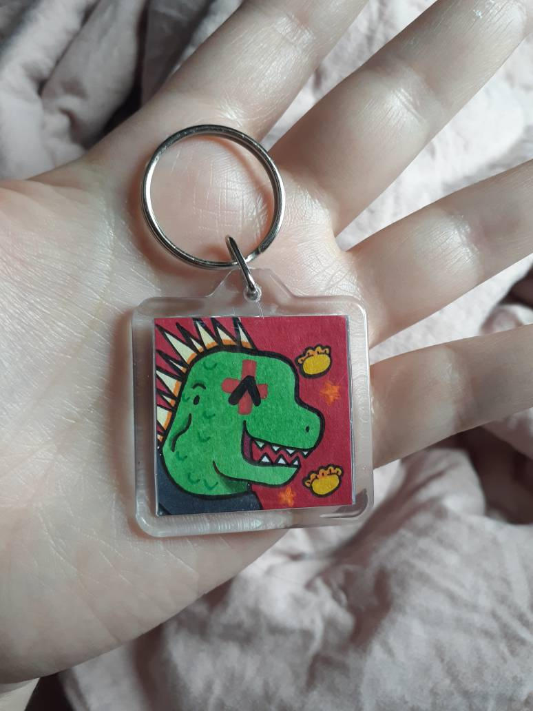 Kaiman hand drawn keychain by Breadnoot on DeviantArt
