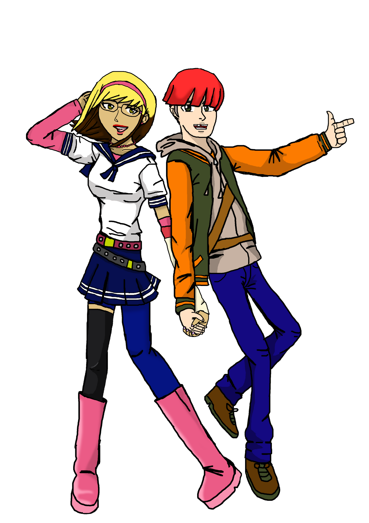 Sml Renders SML X SMG4 the OC's: Katy and Shroomy render by MasterAgito90 on DeviantArt