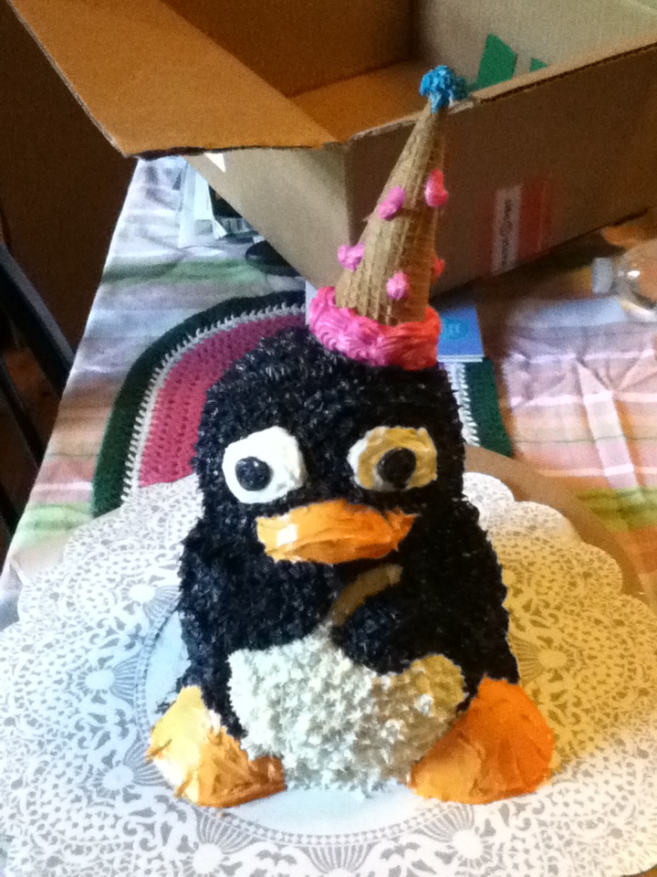 Birthday Penguin Cake