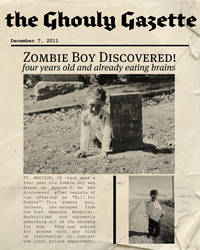 Zombie Boy Ghouly Gazette