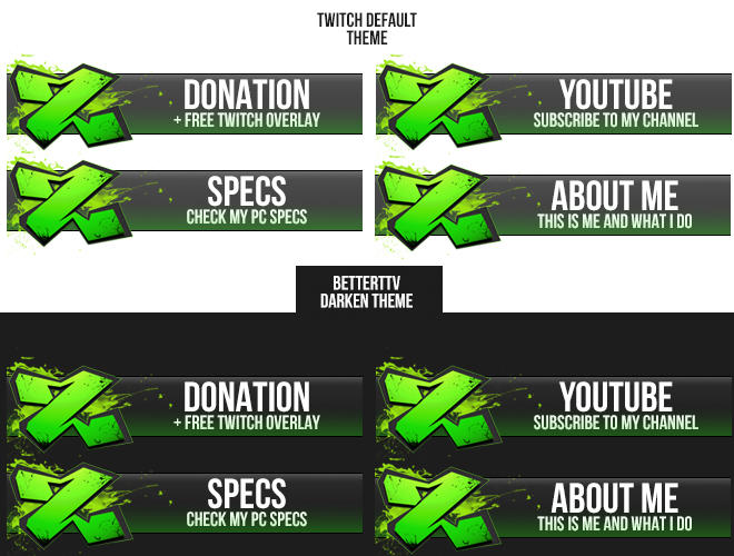 Twitch panels examples by ZenKeep on DeviantArt