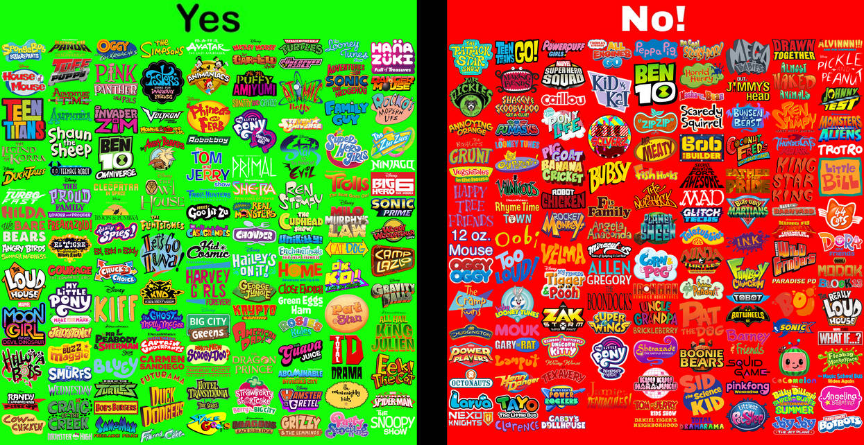 Yes and No List Favorite Shows (My Version) by Tagirovo on DeviantArt