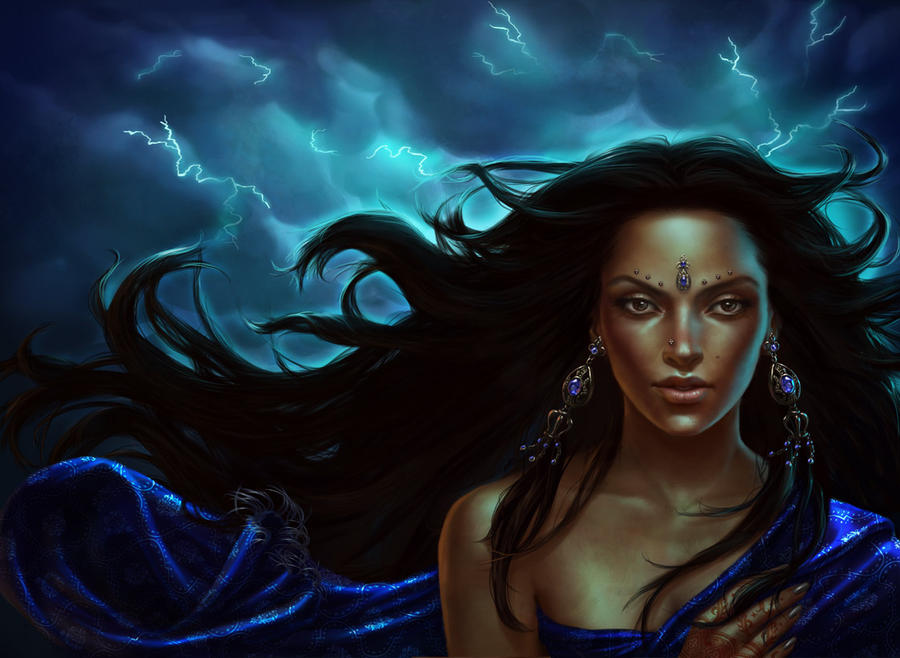 Hindu Goddess of Lightning by lithriel on DeviantArt