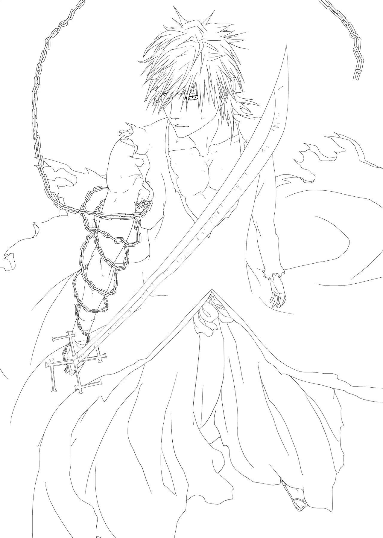 Final Getsuga Lineart