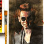 Crowley Good Omens watercolor