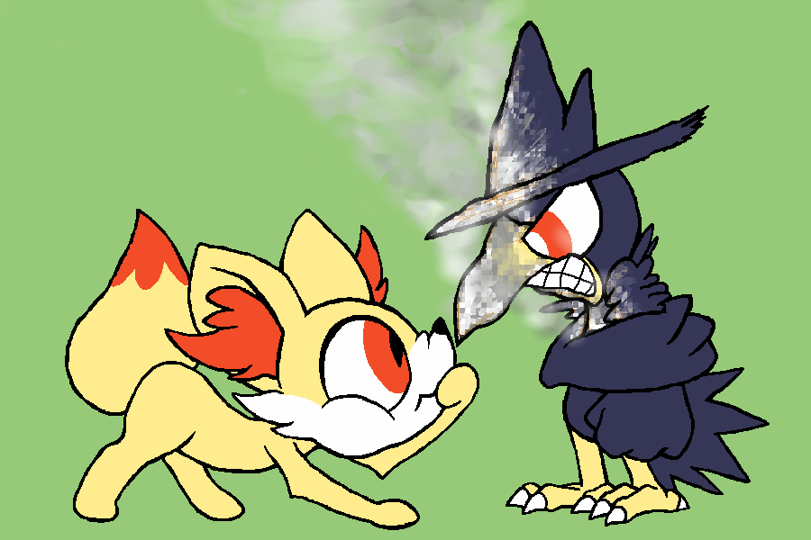 Art Trade with Crow Part 2: Fennekin