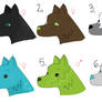 Adopt-a-wolf set 1