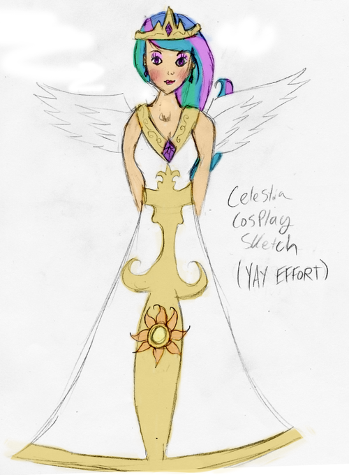 Princess Celestia Cosplay Sketch