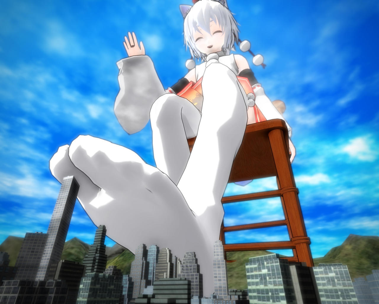 Anime sock giantess
