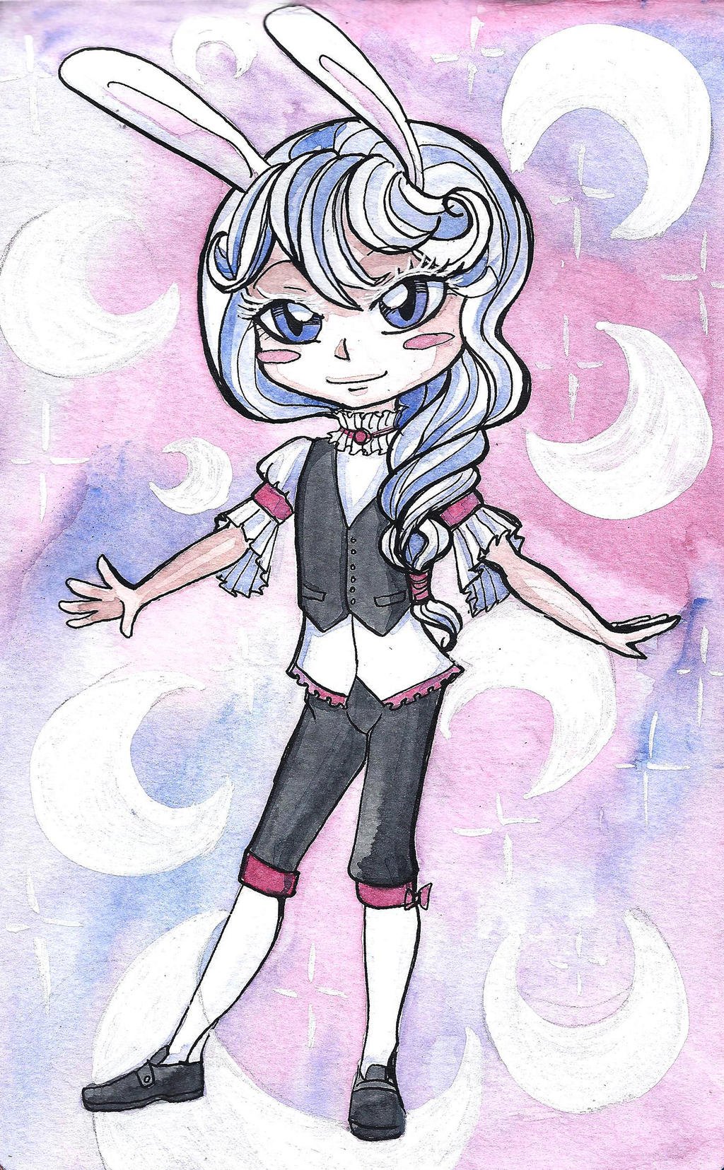 Lunar Rabbit Ink Lunar rabbit. by SpaceRabbitAtr on DeviantArt
