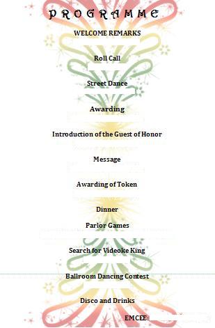 Programme Christmas Party Page 2