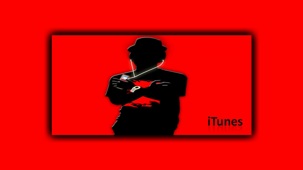 iTunes HD Red Crazy Wall 1366x768