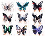 paper cut butterflies