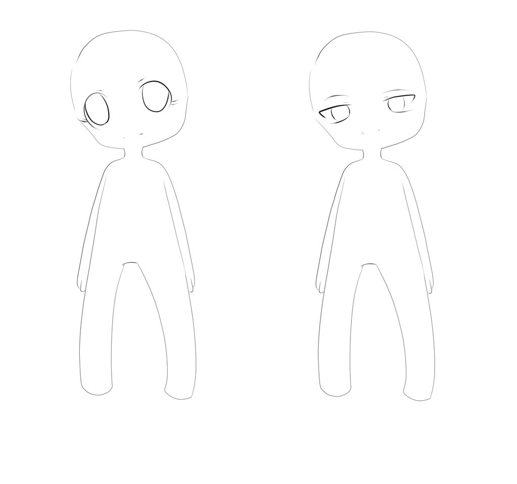 Chibi base Male and Female by SaraTC on DeviantArt