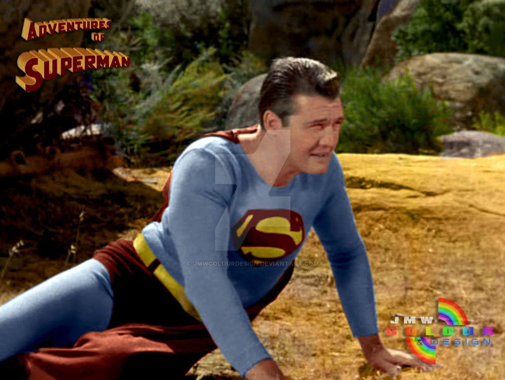 George Reeves Leaping Color Superman (George Reeves) - Colourised by JMWColourDesign on DeviantArt