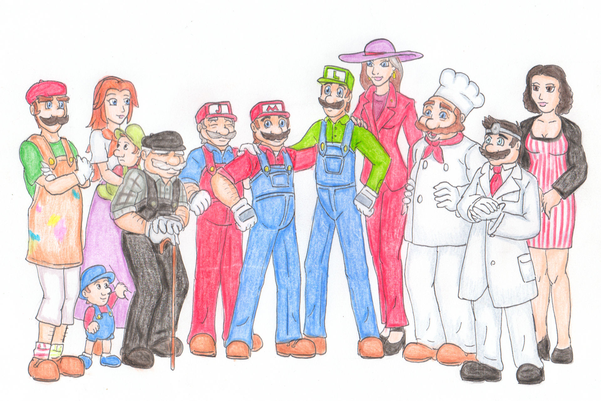 Mario An Super Mario AU- The Mario Family by GavinoElDiabloGuapo on DeviantArt